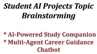 Student AI Projects with LLMs AIPowered Study Companion amp MultiAgent Career Guidance Chatbot [upl. by Stephana]