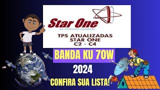 LISTA DE TPS ATUALIZADA DO SATÉLITE STAR ONE C2C4 2024 [upl. by Cobb]