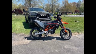 2021 KTM 690 SMC R FULL REVIEW FIRST RIDE ARROW EXHAUST [upl. by Tsiuqram]