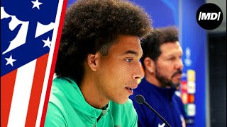 CHAMPIONS LEAGUE Rueda de prensa de Axel Witsel y Simeone [upl. by Ellened579]