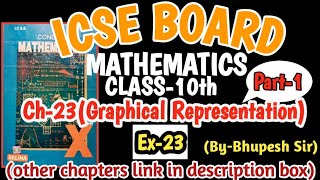 icse class10th maths ch23Graphical Representation ex23 part1 ProblemsBeater [upl. by Akienahs94]