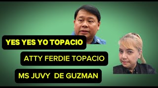 ATTY FERDIE TOPACIO AT JUVY DE GUZMAN  NOV 29 2024 followerseveryone protectthevp [upl. by Akima]