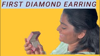 DIAMOND EARRING COLLECTION  BOUGHT DIAMOND EARRINGS IN USA TANISHQ [upl. by Ymerrej230]