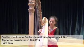 Sérénade mélancolique  Alphonse Hasselmans harp solo [upl. by Carol]