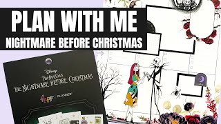 Plan With Me  Nightmare Before Christmas Halloween Spread  Classic Happy Planner [upl. by Randene]