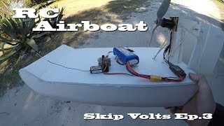 Homemade Foam Board RC Airboat Test Run [upl. by Greene]