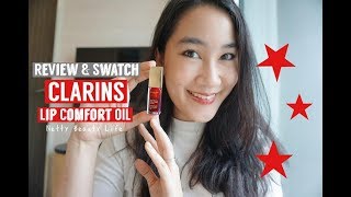 ClARINS Light Lip Comfort Oil Review and Swatch [upl. by Asehr]