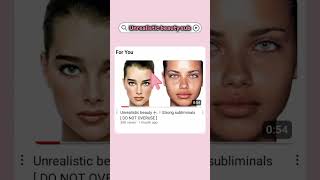 FIRST SHORT  Unrealistic beauty subsubliminal subliminals glowup manifestation adrianalima [upl. by Anayrb]