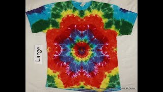 Tie Dye Star Flower on a Tee  Two Ways to fold [upl. by Ymmat]