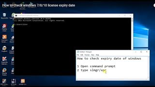 How to check windows 7810 license expiry date [upl. by Amiel]