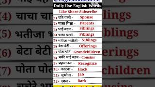 Daily English words meaning impudent English word relatives name [upl. by Porcia211]