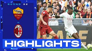 RomaMilan 11  Two goals in added time at the Olimpico Goals amp Highlights  Serie A 202223 [upl. by Ranchod]