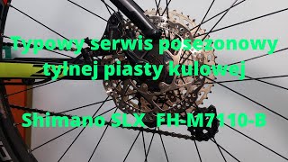 Serwis tylnej piasty kulowej Shimano SLX FH  M7110B [upl. by Haisi]