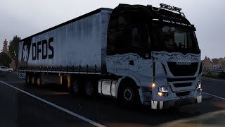 Risky Danger Rain Night  Realistic Driving Iveco Truck  POV Gameplay  ETS 2  No Commentary [upl. by Slorac779]