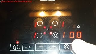 How to set the timer on Balay Bosch Siemens electric glass ceramic cooktop SCHOTT CERAN [upl. by Ehcar868]