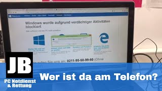 ☏Telefon Prank ☏ Windows wurde aufgrund verdächtiger Aktivitäten blockiert Wer ist da am Telefon [upl. by Ellenehc]