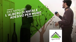 Idee natalizie lalbero di Natale adesivo per muro  Leroy Merlin [upl. by Trinatte]