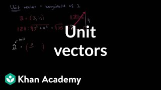 Unit vectors  Vectors  Precalculus  Khan Academy [upl. by Theresina634]