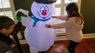 Frosty snowman inflatable 5ft [upl. by Gary555]