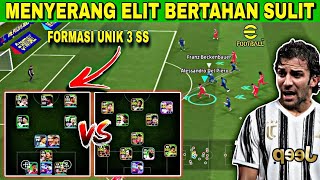 MENYERANG ELIT BERTAHAN SULIT COBA FORMASI 3 SS 2 AMF 3 BEK EFOOTBALL 2025 MOBILE [upl. by Schlenger]