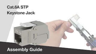 How To Assemble The Toolless Jack For Cat6A Shielded Cable [upl. by Arathorn222]