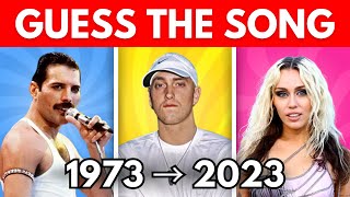 Guess the Song 🎤🎶  One Song per Year 19732023  Music Quiz [upl. by Norrab638]