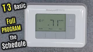 HONEYWELL Home T3  Program a HEAT amp Cool SCHEDULE  Programmable Digital Thermostat [upl. by Llenram983]