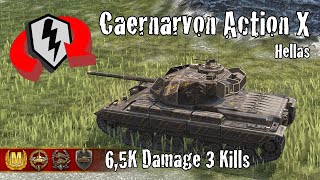 Caernarvon Action X  65K Damage 3 Kills  WoT Blitz Replays [upl. by Epoillac]