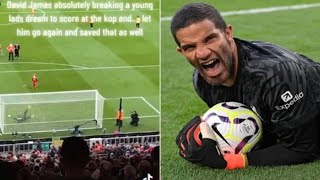 ExLiverpool Keeper David James CRUSHES Young Fans Penalty Dreams [upl. by Vidovik]