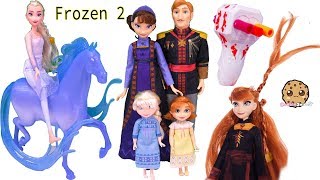 Disney Frozen 2 Movie Royal Family Set  Twist Hair Style Makeover [upl. by Jamima]