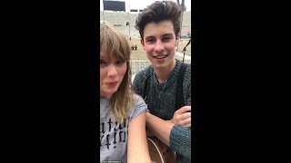 Shawn Mendes and Taylor Swift sing quotTheres Nothing Holdin Me Backquot [upl. by Wehhtam]