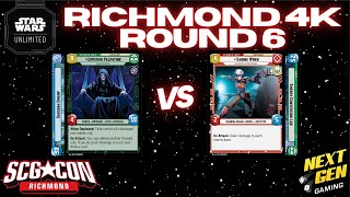 Star Wars Unlimited 4k  Round 6  Palpatine Blue vs Sabine Green  SCG CON Richmond [upl. by Ferino]