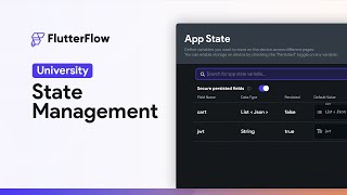 State Management  FlutterFlow University [upl. by Alysoun293]