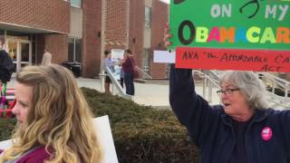 Protesters at Shippensburg University for Lou Barletta [upl. by Zarger]