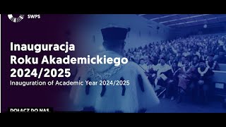 Inauguracja roku akademickiego 20242025 Filii im ks Józefa Tischnera Uniwersytetu SWPS [upl. by Xam]