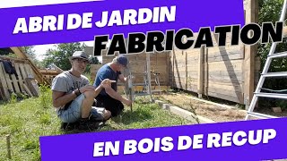 🛖 Fabrication dun cabanon en bois de récupération  épisode 13   abri de jardin cabane jardin [upl. by Amitak]