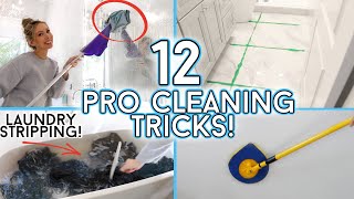 12 MINDBLOWING Cleaning Tips from PROFESSIONAL HOUSEKEEPERS [upl. by Gaeta]