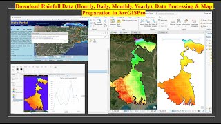 Download Rainfall Data Hourly Daily Monthly Yearly Data Processing amp Map Preparation in ArcGISPr [upl. by Drahcir]