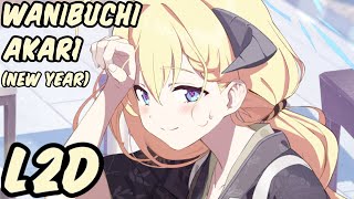 Blue Archive Wanibuchi Akari New Year L2D ENG SUB [upl. by Airun]