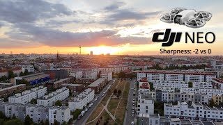 East Berlin Sunset  Drone Footage  4K with DJI Neo  Sharpness Setting Comparison [upl. by Namreh]