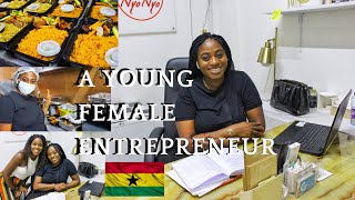 A DAY IN THE LIFE OF A GHANAIAN FEMALE ENTREPRENEUR  RUNNING A RESTAURANT IN GHANA  LIFE IN GHANA [upl. by Ader]