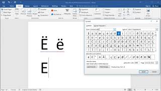 How to type Letter E with Diaeresis in Word [upl. by Roots]