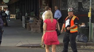 Woman Endures Cat Calls Walking in Street It Makes You Feel Like A Fool [upl. by Idnarb]