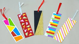 5 Easy Paper Bookmarks DIY Bookmarks [upl. by Kahl]