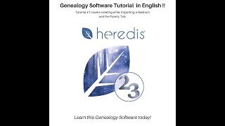 Heredis 2023 for Mac Tutorial 1  an English tutorial for the Heredis 2023 Genealogy Software [upl. by Ecineg551]