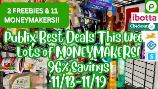 Publix Best Deals This Week 2 FREEBIES amp 11 MONEYMAKERS 96 Savings publixcouponing 11131119 [upl. by Noxid]