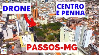 DRONE NO CENTRO E IGREJA DA PENHA  PASSOS MG 4K [upl. by Ninnetta]