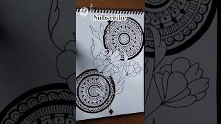 EASY FLOWER MANDALA ART tutorial pleasesubscribe new easy mandalaart flowers youtube shorts [upl. by Allerym]