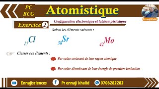 Configuration électronique et tableau périodique Exercice 2 [upl. by Vudimir]