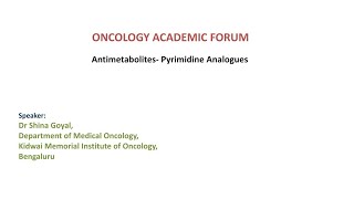 Antimetabolitespyrimidine analogues by Dr Shina Goyal [upl. by Sifan]